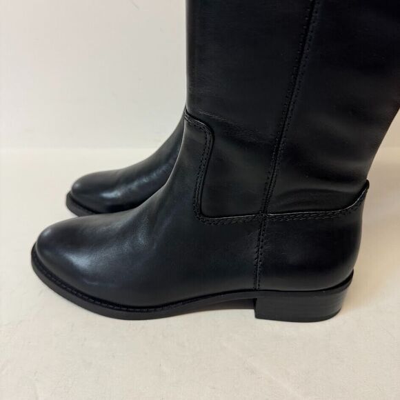 INC Womens 6 M Black Fawne Zip Up Knee High Riding Boots NIB XQ1